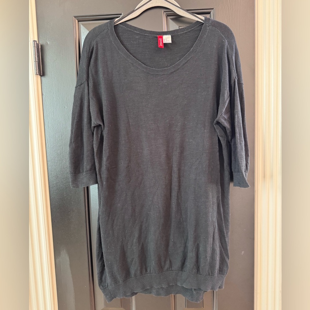 H&M Black 3/4 Sleeve Tee